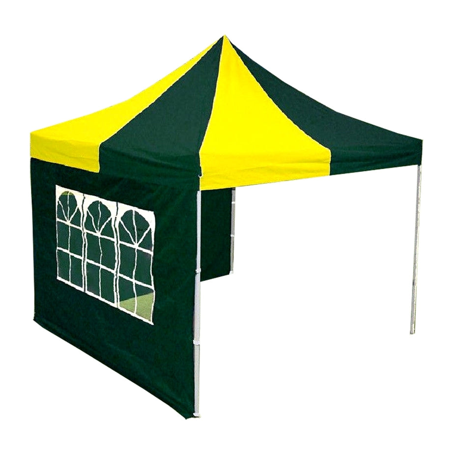 10' x 10' Deluxe Pop-Up Party Tent - Green and Yellow