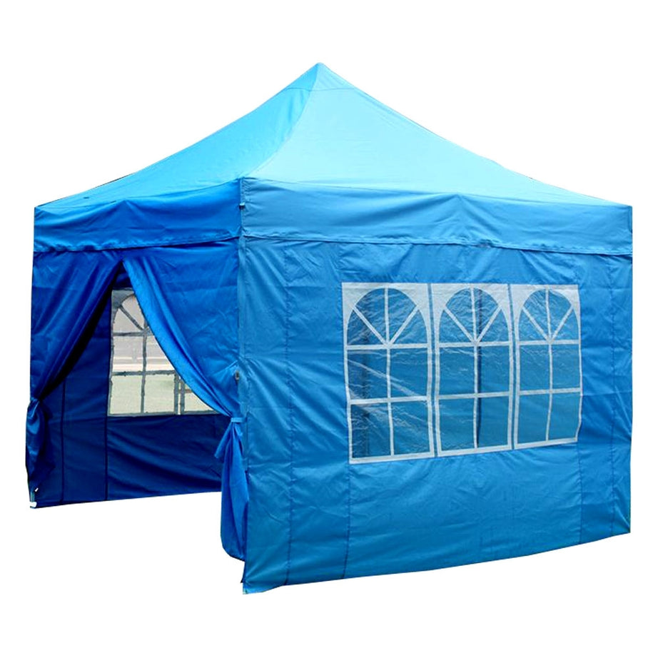 10' x 10' Deluxe Pop-Up Party Tent - Sky Blue