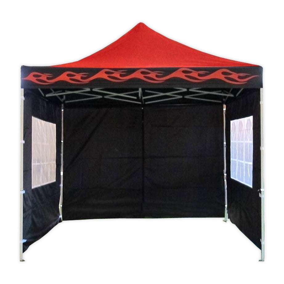 10' x 10' Deluxe Pop-Up Party Tent - Red Flame