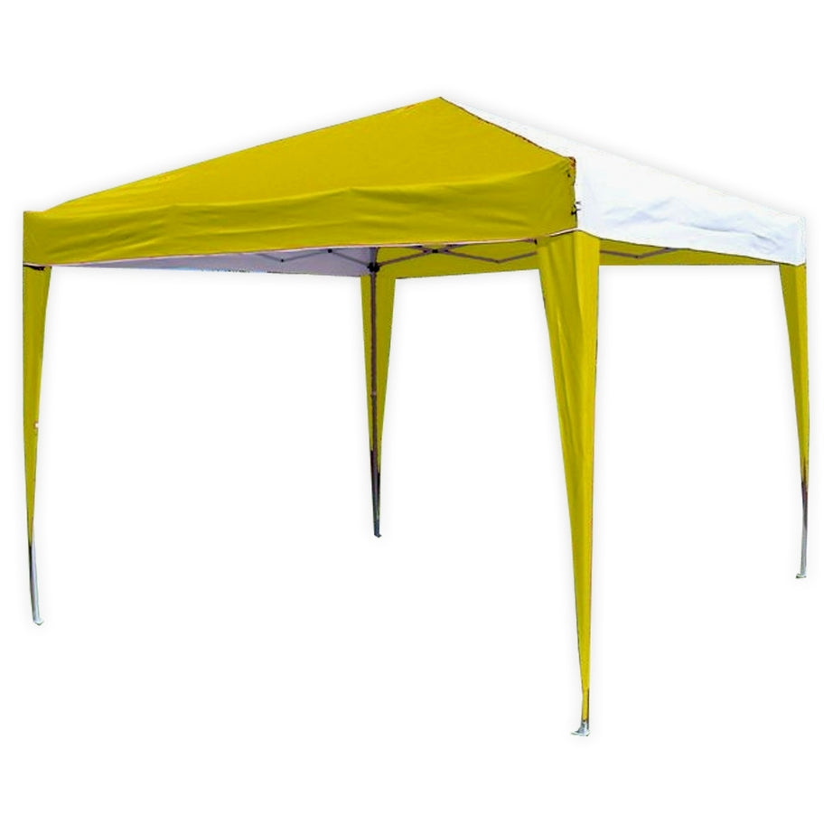 10' x 10' Basic Pop-Up Party Tent - Yellow and White