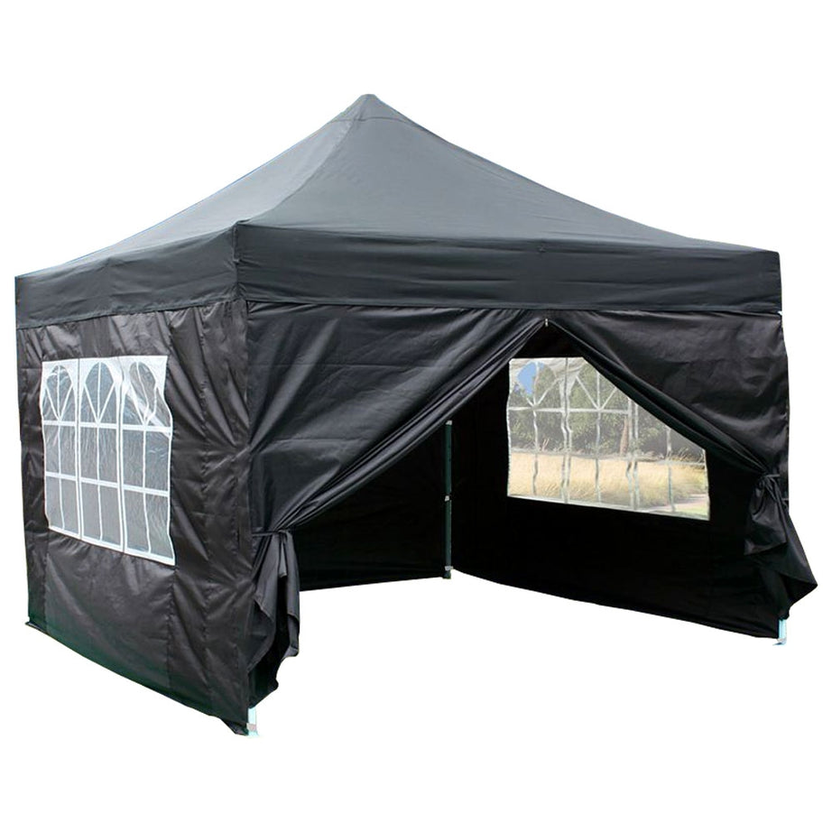 10' x 10' Premium Pop-Up Party Tent - Black