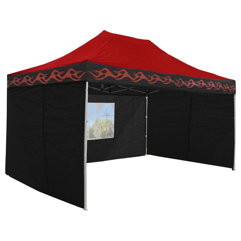 10' x 15' Deluxe Pop-Up Party Tent - Red Flame