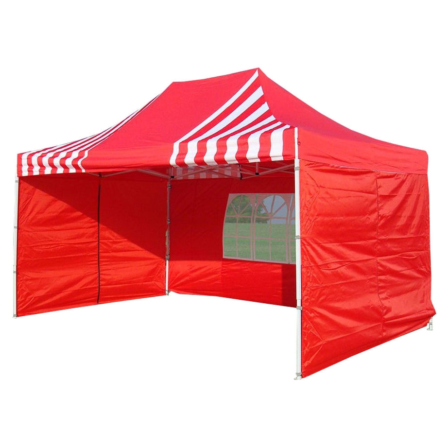 10' x 15' Deluxe Pop-Up Party Tent - Red Stripe