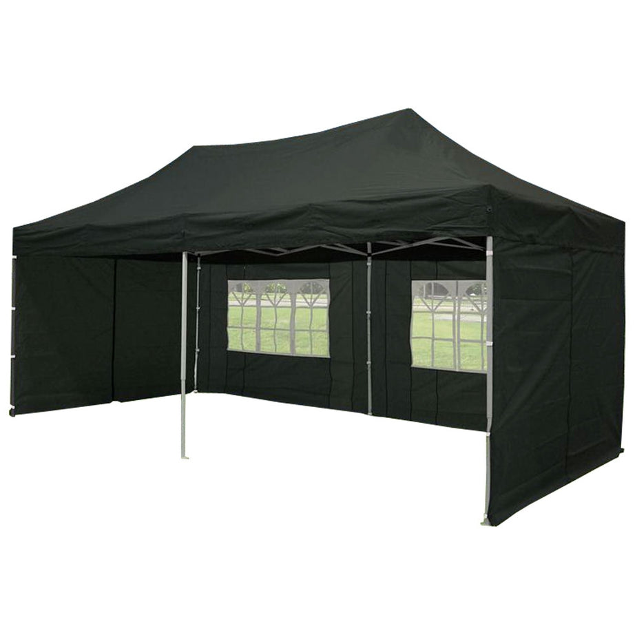 10' x 20' Deluxe Pop-Up Party Tent - Black