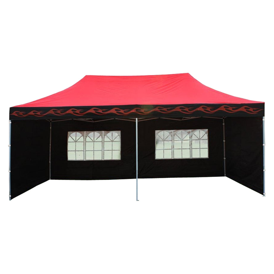 10' x 20' Deluxe Pop-Up Party Tent - Red Flame