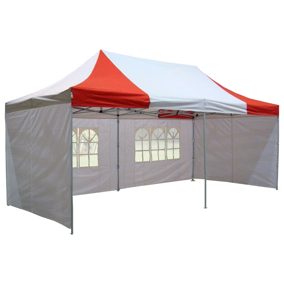 10' x 20' Deluxe Pop-Up Party Tent - Red and White