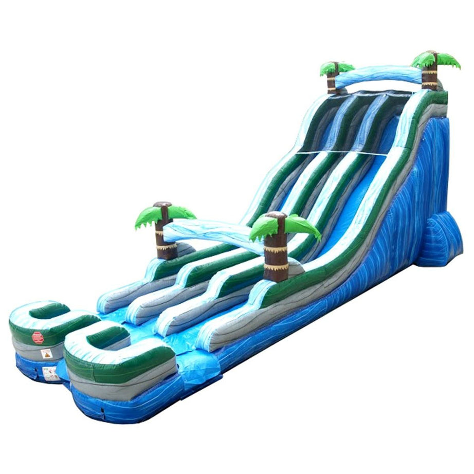 24' Double Lane Inflatable Water Slide, Tropical Marble