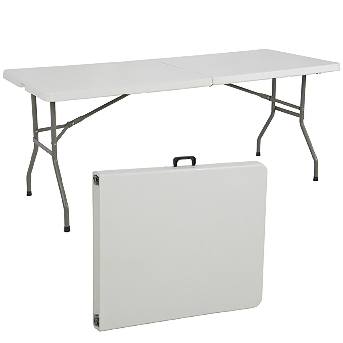 Portable 6' White Folding Table (10 Pack)