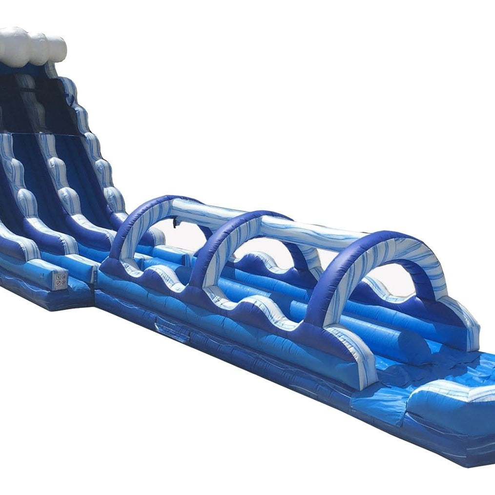 Double Lane Inflatable Water Slip n' Slide, Blue Marble