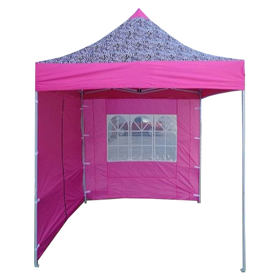 8' x 8' Basic Pop-Up Tent - Pink Zebra