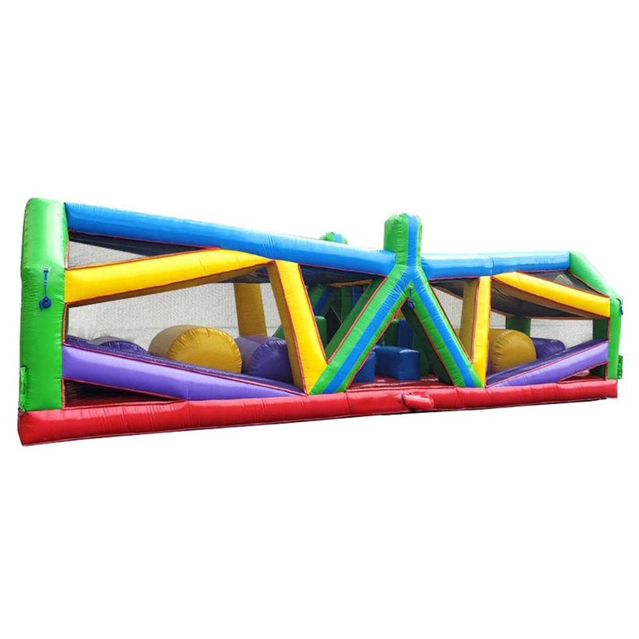 40' Extreme Inflatable Obstacle Course, Retro Rainbow Unit 3