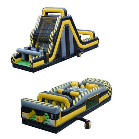 70' Dual 7-Element Inflatable Obstacle Course, Venom