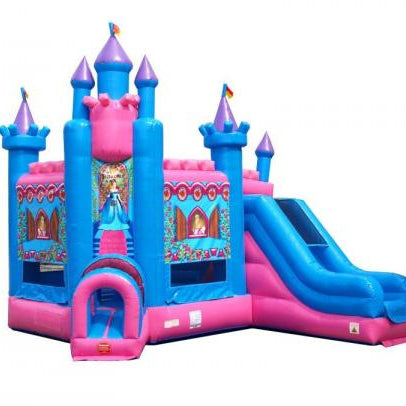 Deluxe Inflatable Bounce House with Slide, Princess