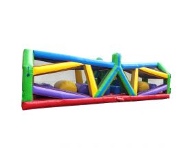 40' Extreme Inflatable Obstacle Course, Retro Rainbow Unit 3