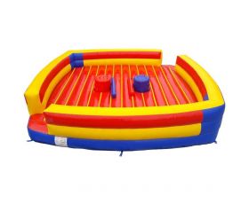 Inflatable Pedestal Joust Arena, Red Yellow Blue