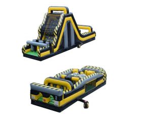 70' Dual 7-Element Inflatable Obstacle Course, Venom