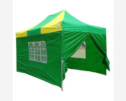 10' x 15' Deluxe Pop-Up Party Tent - Green and Yellow