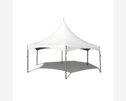 20' Commercial High Peak Hexagon Tent - White