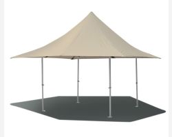 10' X 10' 50mm Commercial Pop-Up Fly Tent - Beige