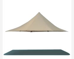 10' X 10' 50mm Commercial Pop-Up Fly Tent - Beige