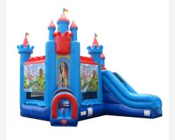 Deluxe Inflatable Bounce House with Slide, Brave Knight