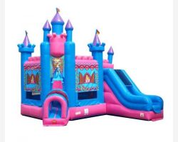 Deluxe Inflatable Bounce House with Slide, Princess